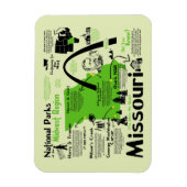 Karte der Nationalparks in Missouri Magnet (Vertikal)