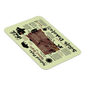Karte der Nationalparks in Süddakota Magnet (Rechte Seite)