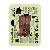 Karte der Nationalparks in Süddakota Magnet (Vertikal)