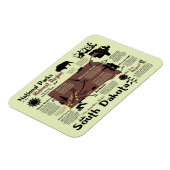 Karte der Nationalparks in Süddakota Magnet (Linke Seite)
