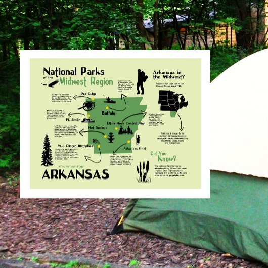 Karte der Nationalparks von Arkansas