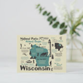 Karte der Nationalparks von Wisconsin (Stehend Vorderseite)
