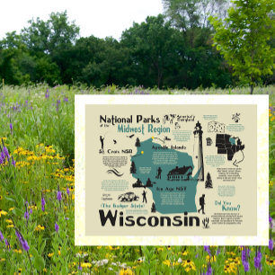 Karte der Nationalparks von Wisconsin