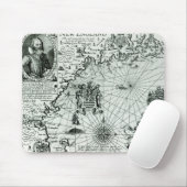 Karte der Neu-England Küstenlinie Mousepad (Mit Mouse)