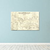 Karte der neuen Alaska-Goldfelder Leinwanddruck (Insitu (Holzboden))