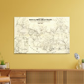 Karte der neuen Alaska-Goldfelder Leinwanddruck (Insitu (Wohnzimmer))