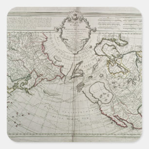 Karte der neuen Erkenntnisse Quadratischer Aufkleber