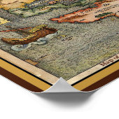 Karte der neuen Welt, Amerika von Sebastian Munste Poster (Ecke)