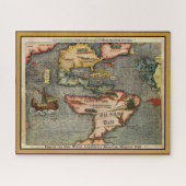 Karte der neuen Welt, Amerika von Sebastian Munste Puzzle (Horizontal)