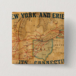 Karte der New York und Erie Rail Road Button