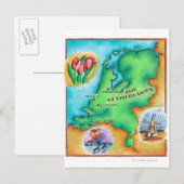 Karte der Niederlande (Vorne/Hinten)