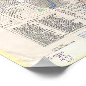 Karte der nordkoreanischen Stadt Pjöngjang 1946 Poster (Ecke)