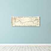 Karte der Nordpazifikbahn Leinwanddruck (Insitu (Holzboden))