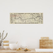 Karte der Nordpazifikbahn Poster (Küche)