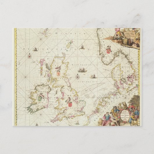 Karte der Nordsee, c.1675 (Vorderseite)