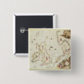 Karte der Nordsee, c.1675 Button (Vorne & Hinten)