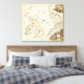 Karte der Nordsee, c.1675 Leinwanddruck (Insitu (Schlafzimmer))