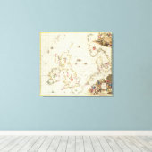 Karte der Nordsee, c.1675 Leinwanddruck (Insitu (Holzboden))