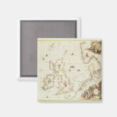 Karte der Nordsee, c.1675 Magnet (Vorderseite/Rückseite)
