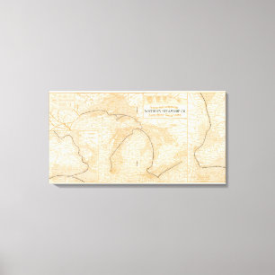 Karte der Northern Steship Company Leinwanddruck