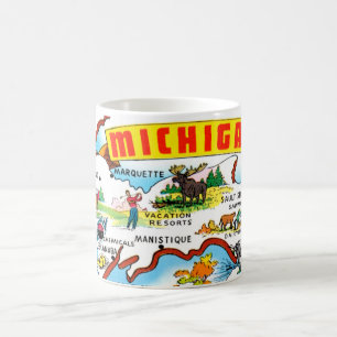 Karte der Oberen Halbinsel von Michigan Kaffeetasse