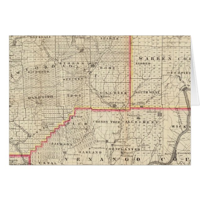 Karte der Ölregion Pennsylvania (Vorderseite (Horizontal))