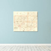 Karte der Ölregion Pennsylvania Leinwanddruck (Insitu (Holzboden))