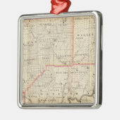 Karte der Ölregion Pennsylvania Ornament Aus Metall (Links)