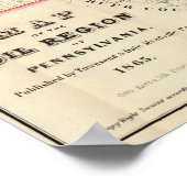 Karte der Ölregion Pennsylvania Poster (Ecke)