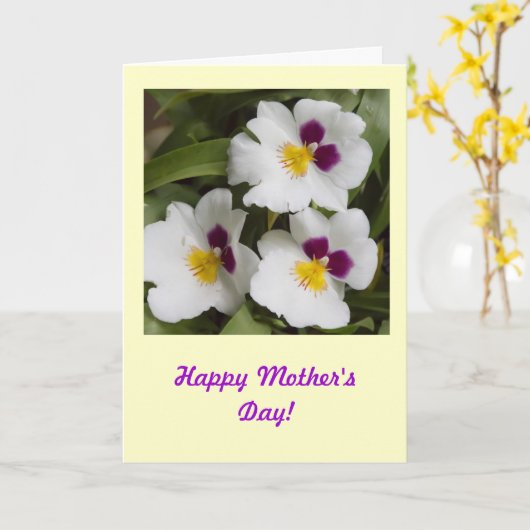 Karte der Orchideen-Mutter Tages (Gelbe Blume)