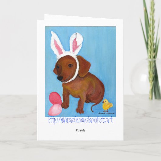 Karte der Osterhasen-Dackel-2010 (Rückseite)