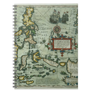 Karte der Ostinseln, Kneipe. 1635 in Amsterdam (ha Notizblock