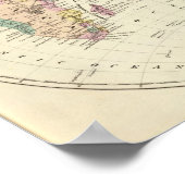 Karte der östlichen Hemisphäre Poster (Ecke)