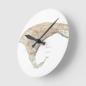 Karte der P-Stadt Runde Wanduhr (Winkel)