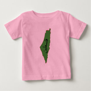Karte der Paläste mit dem Wort Palestine in arabis Baby T-shirt
