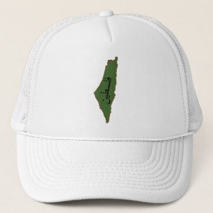 Karte der Paläste mit dem Wort Palestine in arabis Truckerkappe