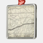 Karte der pazifischen Nordeisenbahn Silbernes Ornament (Links)