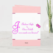 Karte der Pfirsich-Rosen-Mutter Tages (Rückseite)