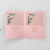 Karte der Pfirsich-Rosen-Mutter Tages (Innenseite)