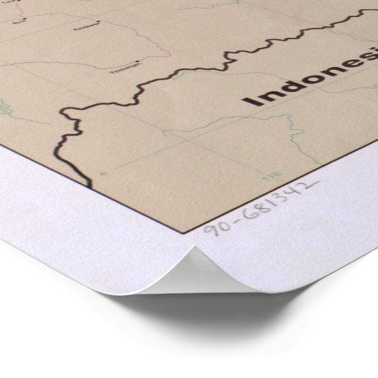 Karte der Philippinen (1990) Poster (Ecke)