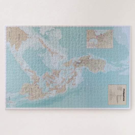 Karte der Philippinen (1990) Puzzle (Horizontal)