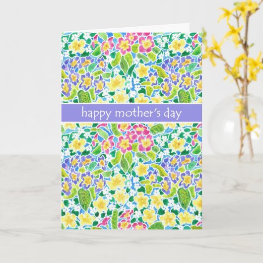 Karte der Primel-Mutter Tages (Gelbe Blume)