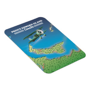 Karte der Prinz-Edward-Insel, Kanada. Magnet