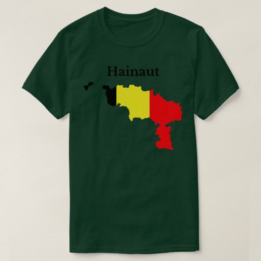 Karte der Provinz Hainaut Belgien T-Shirt (Design vorne)