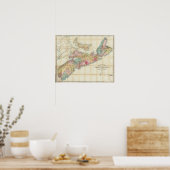 Karte der Provinz Nova Scotia 3 Poster (Küche)