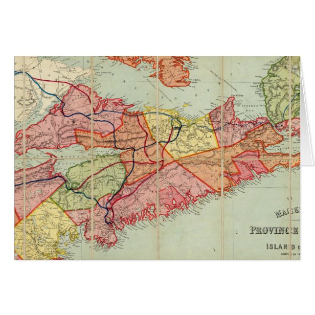 Karte der Provinz Nova Scotia 4 (Vorderseite (Horizontal))