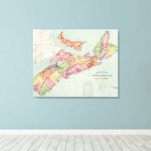 Karte der Provinz Nova Scotia Leinwanddruck (Insitu (Holzboden))