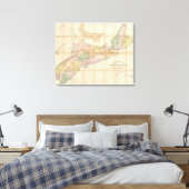 Karte der Provinz Nova Scotia Leinwanddruck (Insitu (Schlafzimmer))