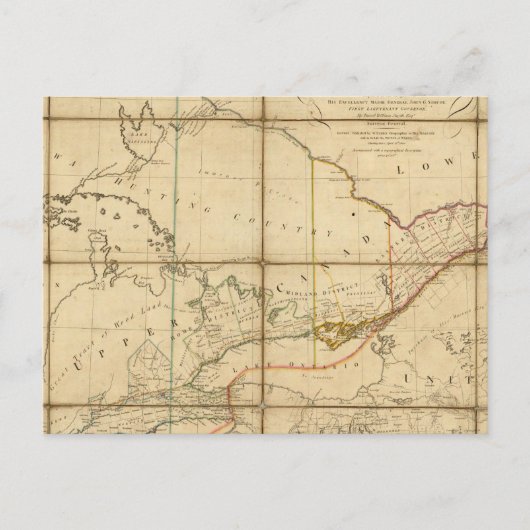 Karte der Provinz Oberkanada (Vorderseite)