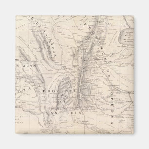 Karte der Provinzen Cordova und San Luis Magnet
